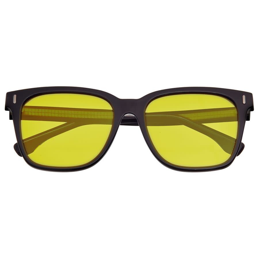 Shop Breed Men's Black Square Sunglasses Bsg066c8 In Yellow