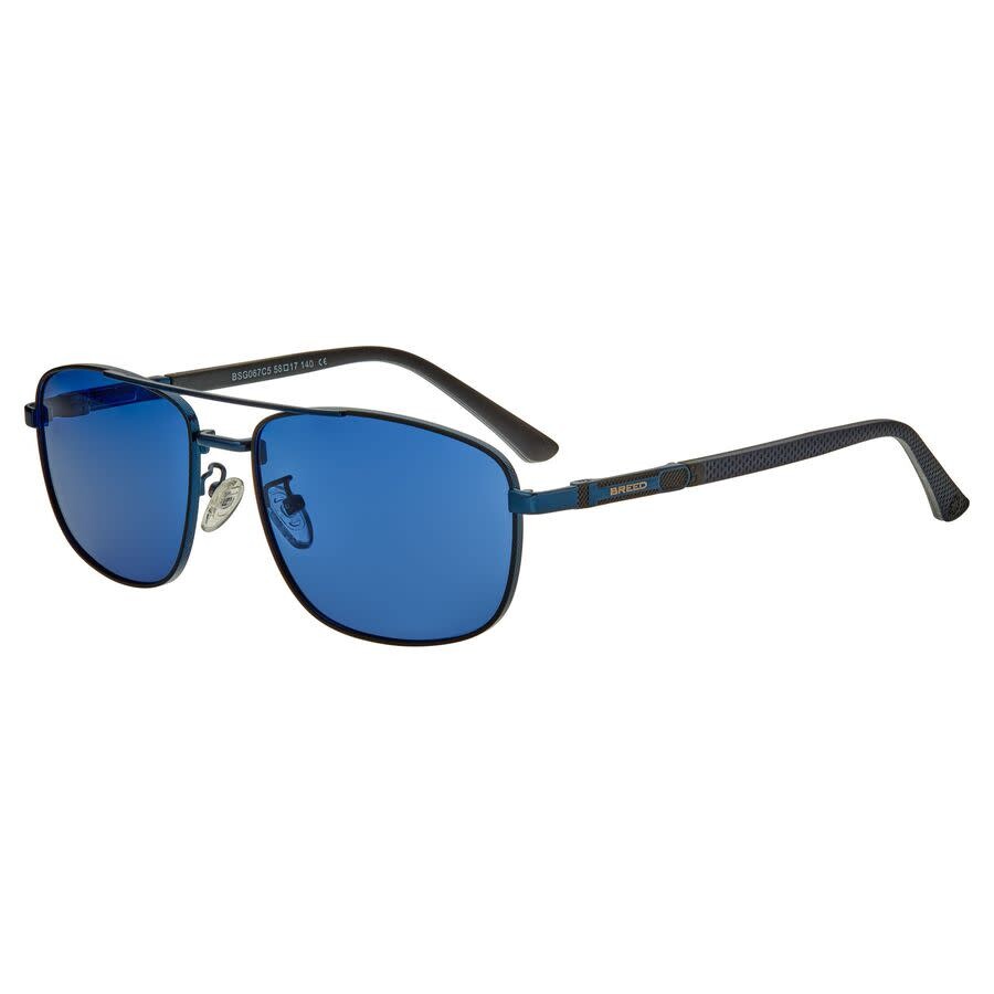 Breed Men's Blue Rectangular Sunglasses Bsg067c5 In Blue