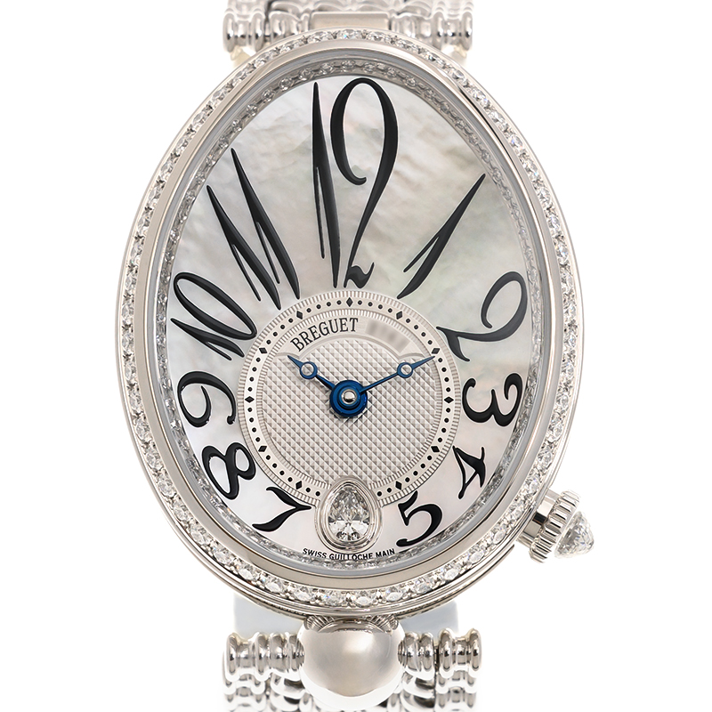 Breguet Reine de Naples Mother of Pearl 18kt White Gold Diamond Ladies Watch 8918BB58J20D000