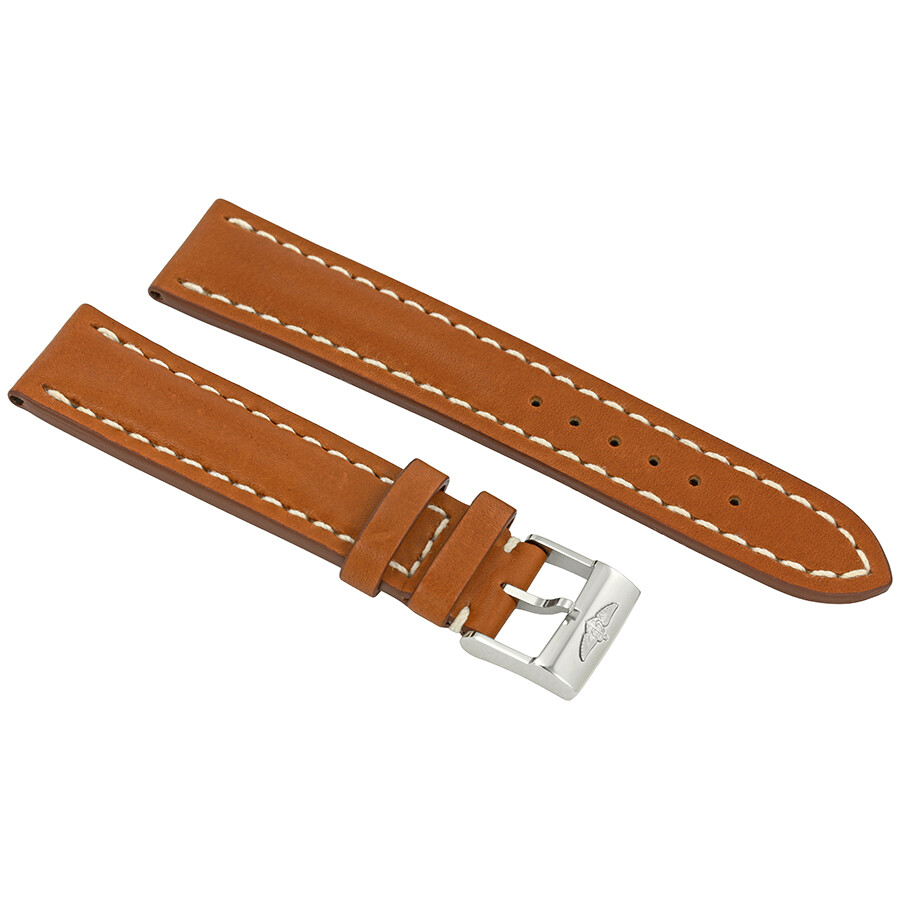 Breitling 20/18 MM Brown Leather Strap 425XA18BA 842047110416 Watch