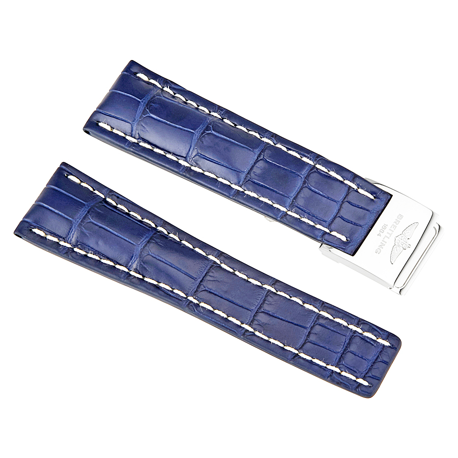 Breitling 24 MM Blue Leather Strap 747P-A20D.1