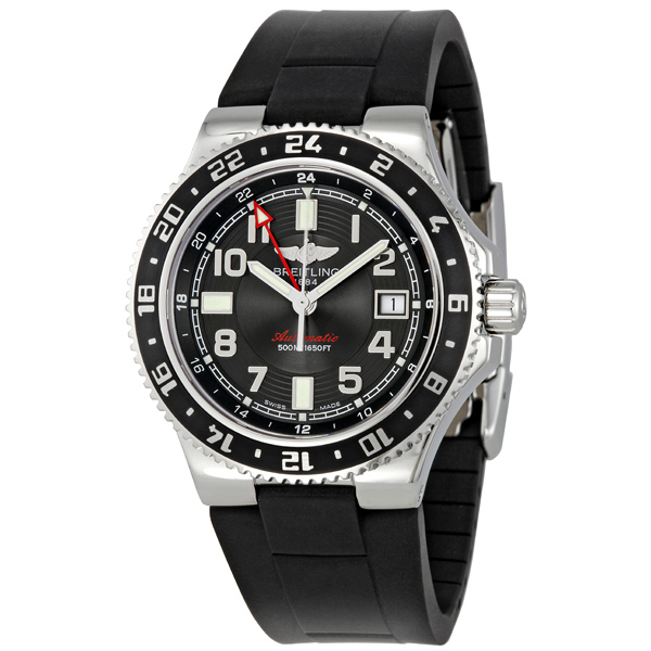 Breitling Aeromarine Superocean GMT Black Dial Men's Watch A3238011-BA38BKRD