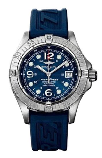 Breitling Aeromarine Superocean Steelfish X-Plus Steel Blue Rubber Men's Watch A1739010-C666BLPD