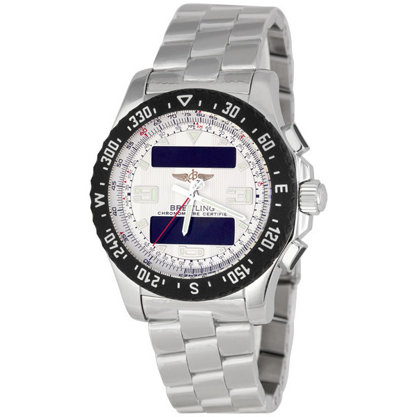 Breitling Airwolf Raven Silver Dial Men's Analog-Digital Watch A7836434-G653SS