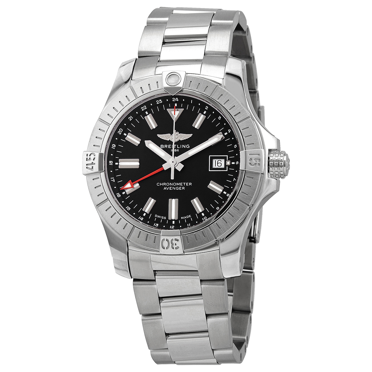 Breitling Avenger Automatic GMT Black Dial Men's Watch A32397101B1A1