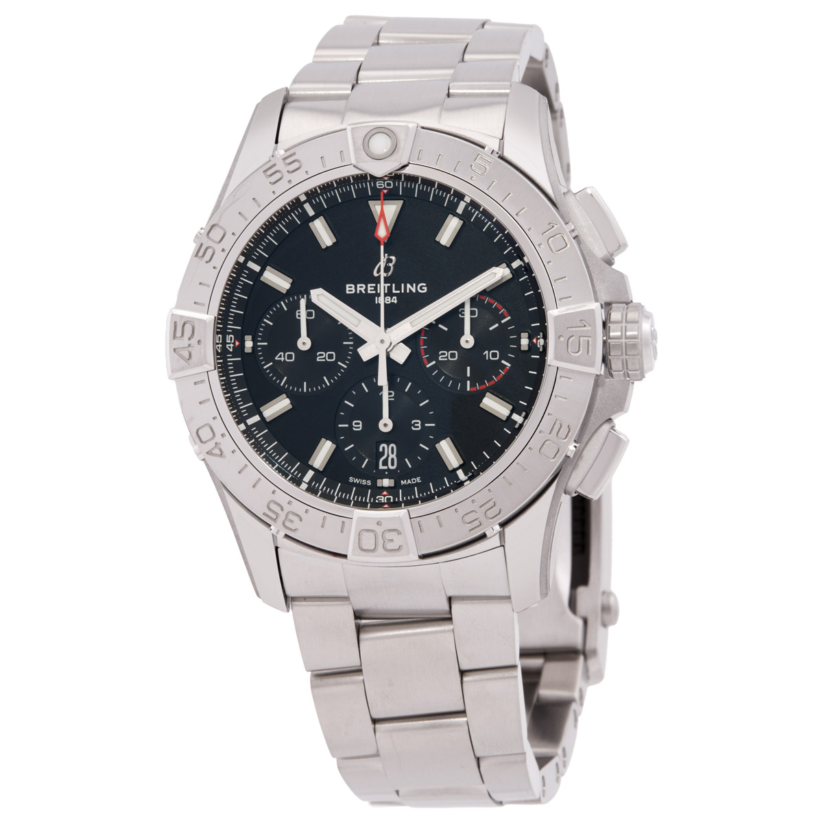 Breitling Avenger B01 42mm Chronograph Automatic Black Dial Men's Watch AB0146101B1A1