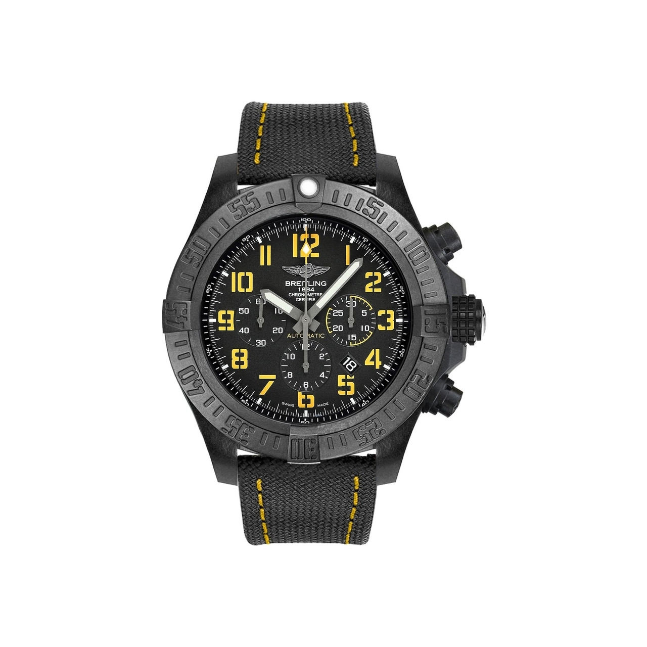 Breitling Avenger Chronograph Automatic Chronometer Black Dial Men's Watch xb01701a/bf92/257s.x