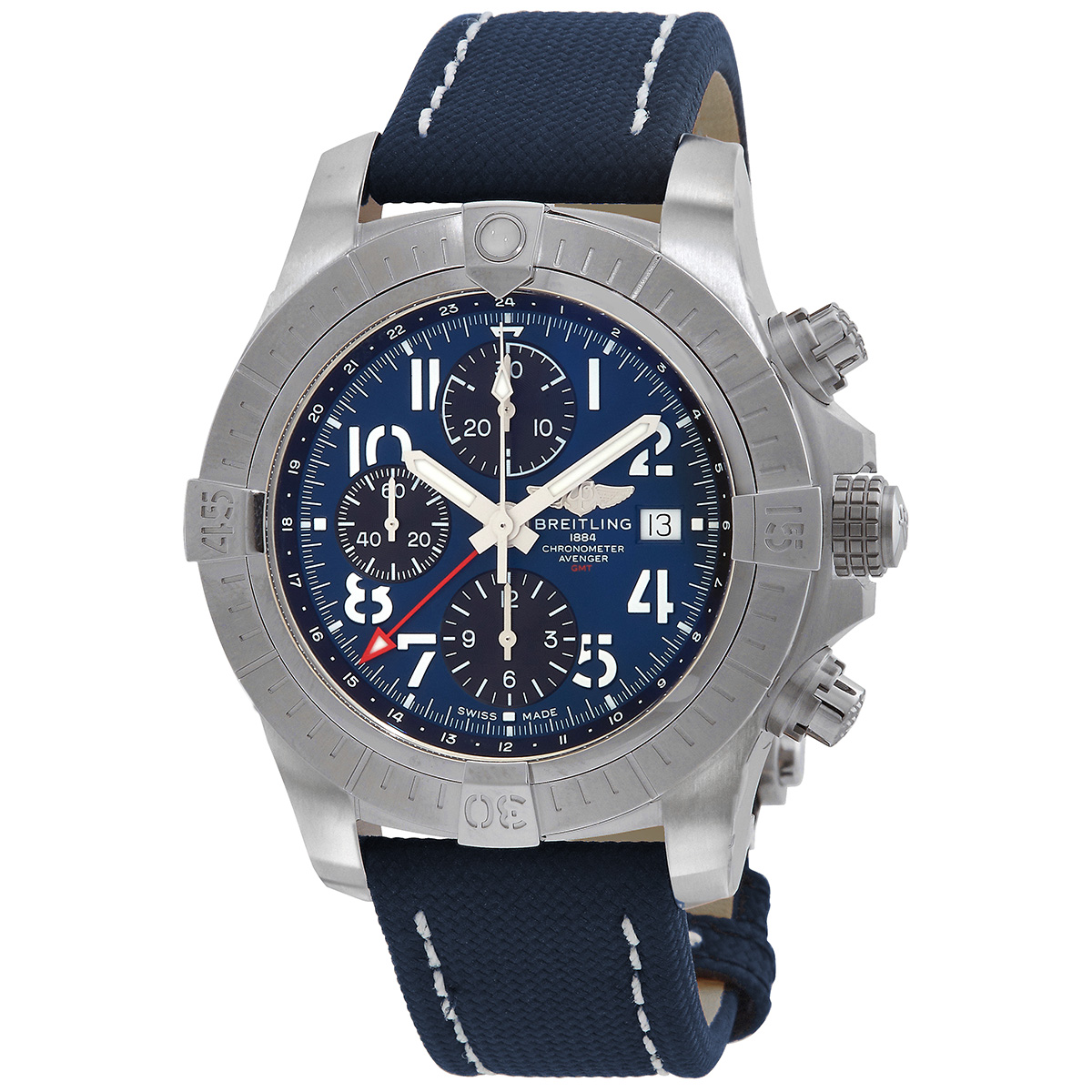 Breitling Avenger Chronograph Gmt GMT Automatic Chronometer Blue Dial Men's Watch A24315101C1X2