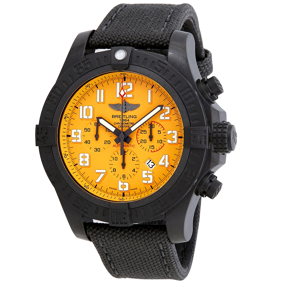 Breitling Avenger Hurricane Chronograph Automatic Yellow Dial 50mm Watch XB0170E4/I533/100W.M
