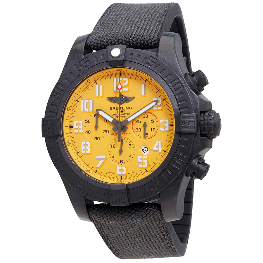 Breitling Avenger Hurricane Yellow Dial Automatic Men's Watch XB0170E4-I533BKRD
