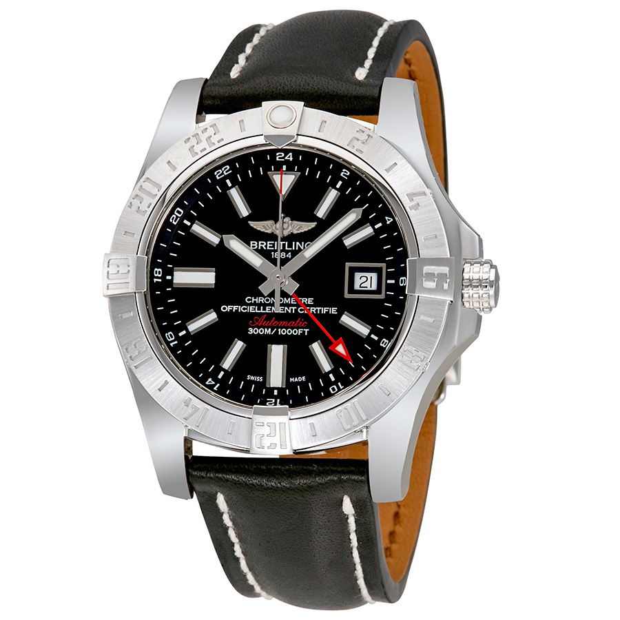 Breitling Avenger II GMT Black Dial Men's Watch A3239011-BC35BKLD