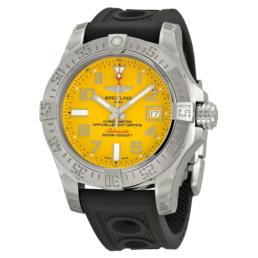 Breitling Avenger II Seawolf Automatic Yellow Dial Men's Watch A1733110-I519BKOR