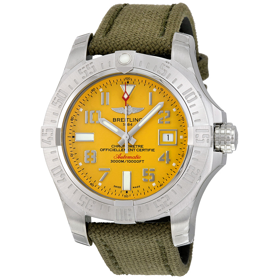 Breitling Avenger II Seawolf Yellow Dial Men's Watch A1733110-I519GCVT