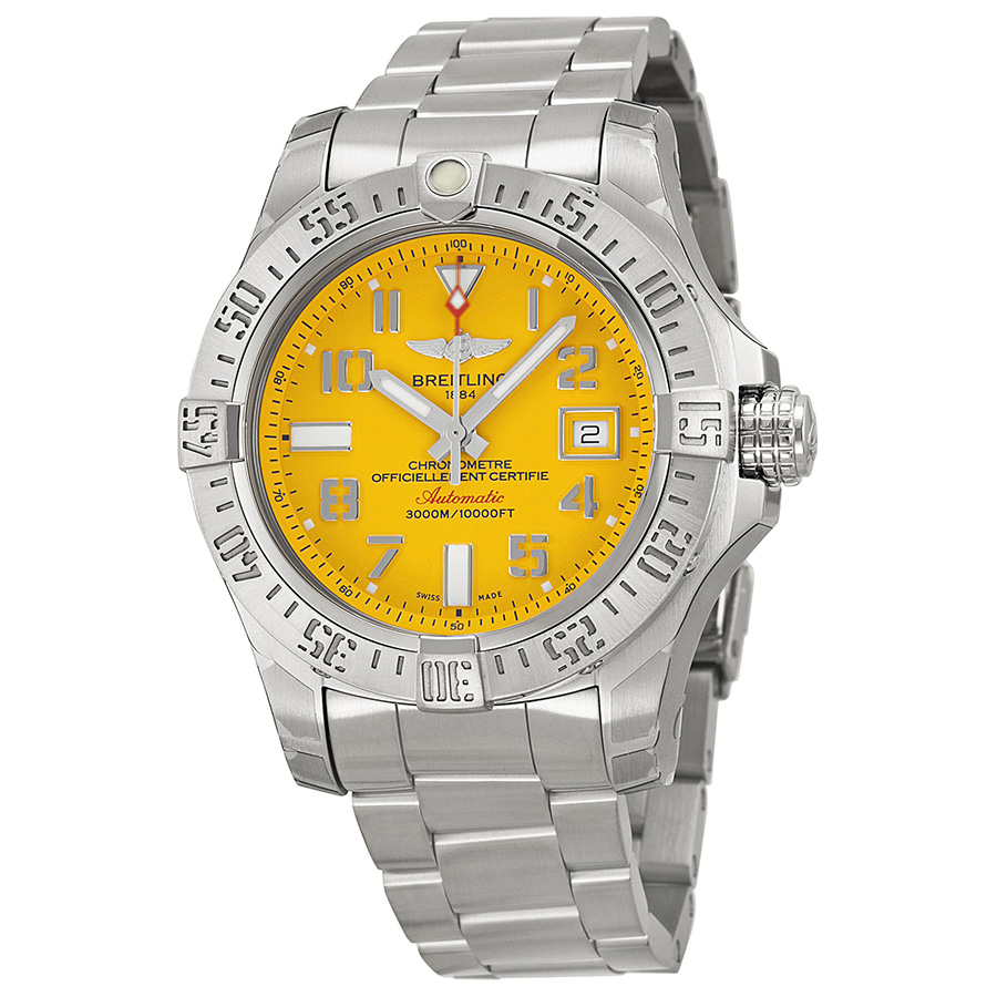 Breitling Avenger II Seawolf Yellow Dial Men's Watch A1733110-I519SS
