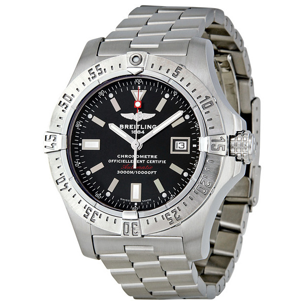 Breitling Avenger Seawolf Black Dial Stainless Steel Men's Watch A1733010-BA05SS