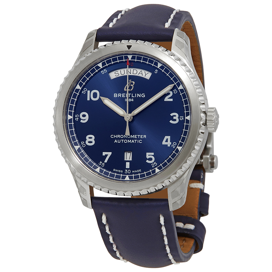 Breitling Aviator 8 Automatic Chronometer Blue Dial Men's Watch A45330101C1X5