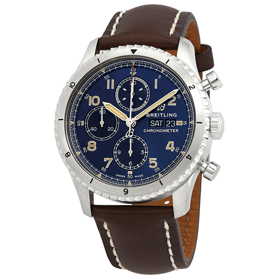 Breitling Aviator 8 Chronograph Automatic Chronometer Blue Dial Men's Watch A13316101C1X2