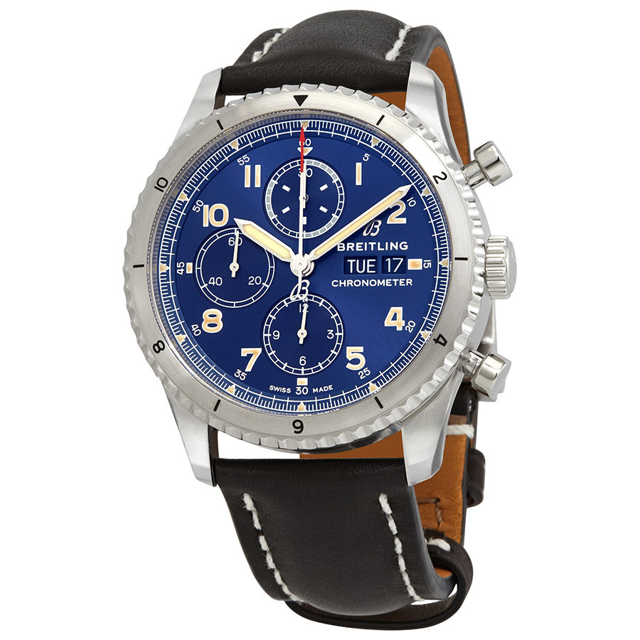 Breitling Aviator 8 Chronograph Automatic Chronometer Blue Dial Men's Watch A13316101C1X3