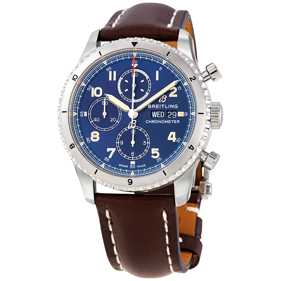 Breitling Aviator 8 Chronograph Automatic Chronometer Blue Dial Men's Watch A13316101C1X4