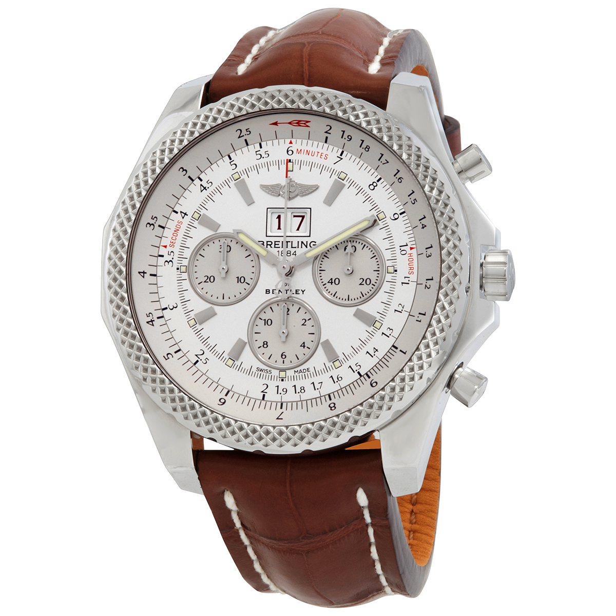 Breitling Bentley 6.75 Chronograph Automatic Chronometer Silver Dial Men's Watch A4436412/G679.756P.A20BA.1