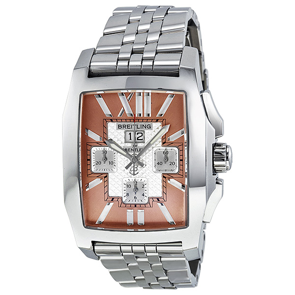Breitling Bentley Flying B Chronograph Automatic Amber Dial Men's Watch A4436512-H531