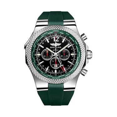 Breitling Bentley GMT Black Dial Rubber Men's Watch A47362S4-B919GRRS