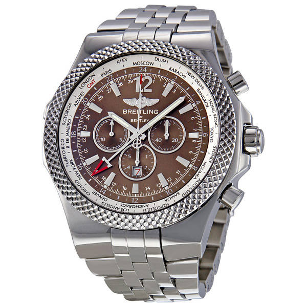 Breitling Bentley GMT Bronze Dial Stainless Steel Men's Watch A4736212-Q554SS