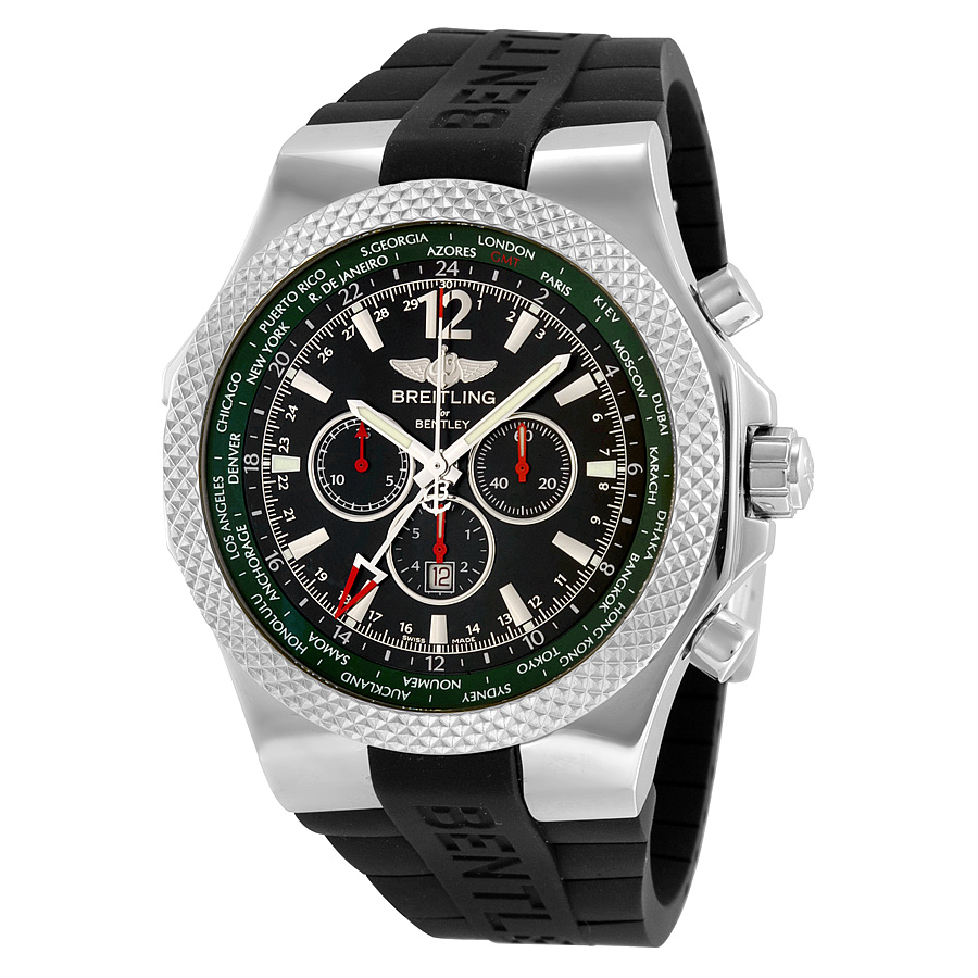 Breitling Bentley GMT Racing Green Black Dial Automatic Men's Watch A47362S4-B919BKRD