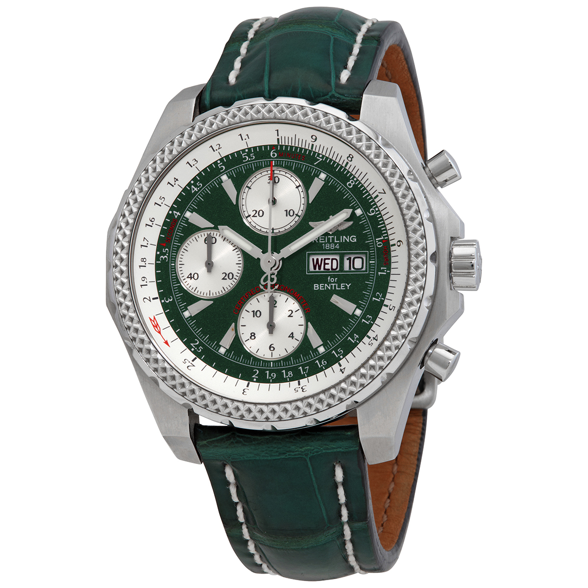 Breitling Bentley GT Chronograph Automatic Green Dial Men's Watch A1336313/L503.749P.A20DSA