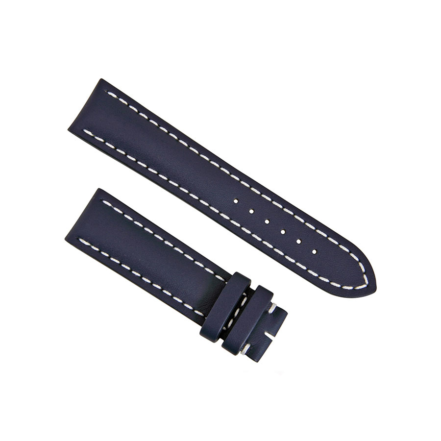 Breitling Blue Leather 20 mm - 22 mm Watch Band Strap 105X