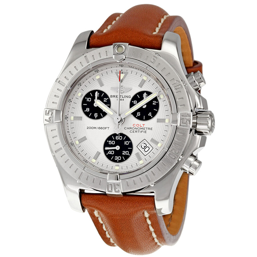 Breitling Chrono Colt Silver Dial Tachymeter Men's Watch A7338011