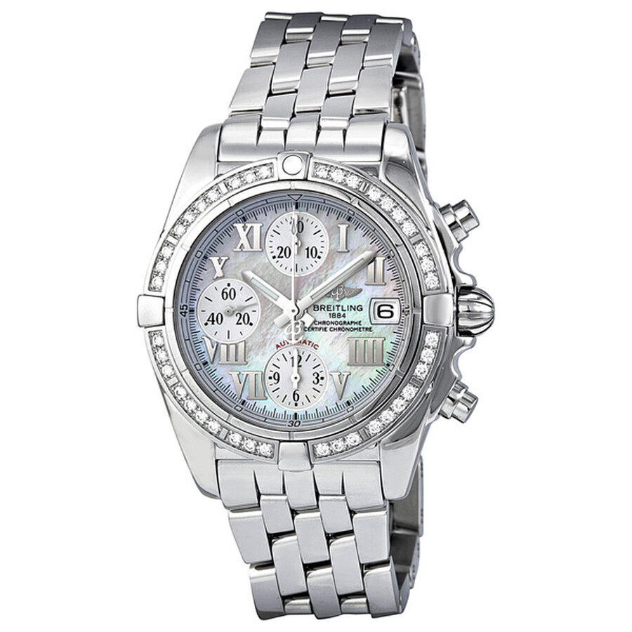 Breitling Chrono Galactic Automatic Diamond Bezel Men's Watch A13358LA