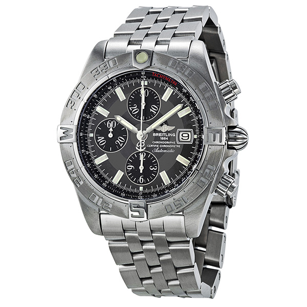 Breitling Chrono Galactic Chronograph Grey Dial Men's Watch A1336410-F517SS