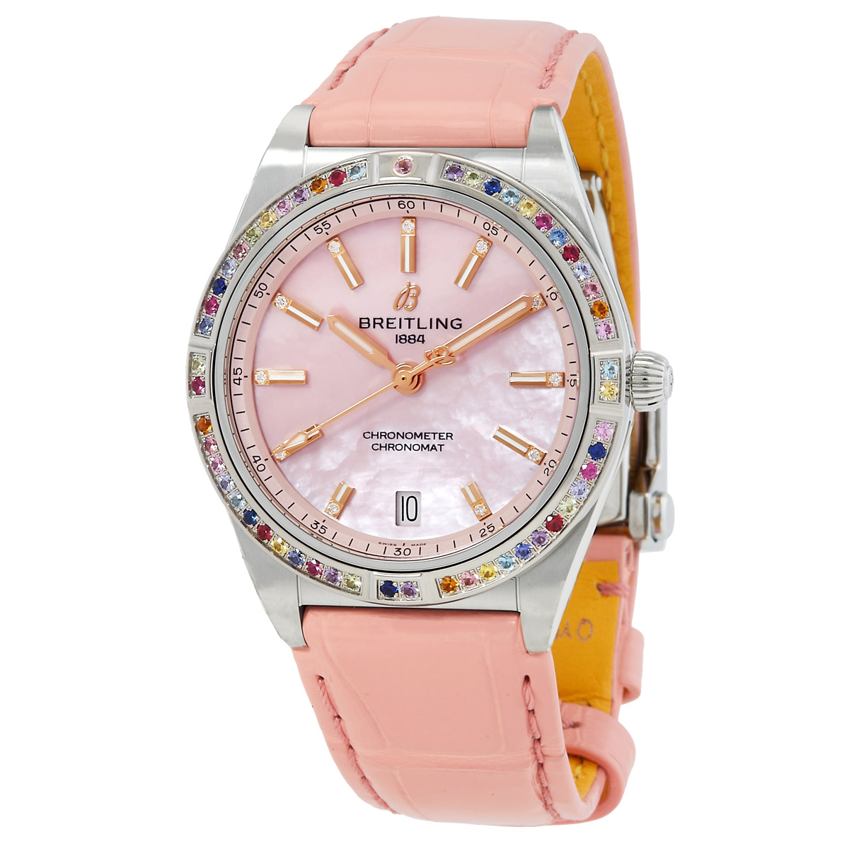 Chronomat 36mm South Sea Automatic Pink MOP Diamond Ladies Watch