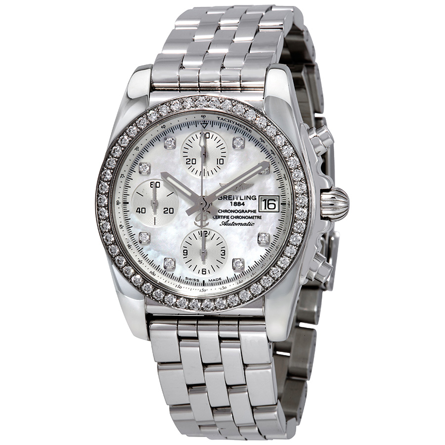 Breitling Chronomat 38 Diamondworks Mother of Pearl Dial Ladies Watch A1331053/A776SS