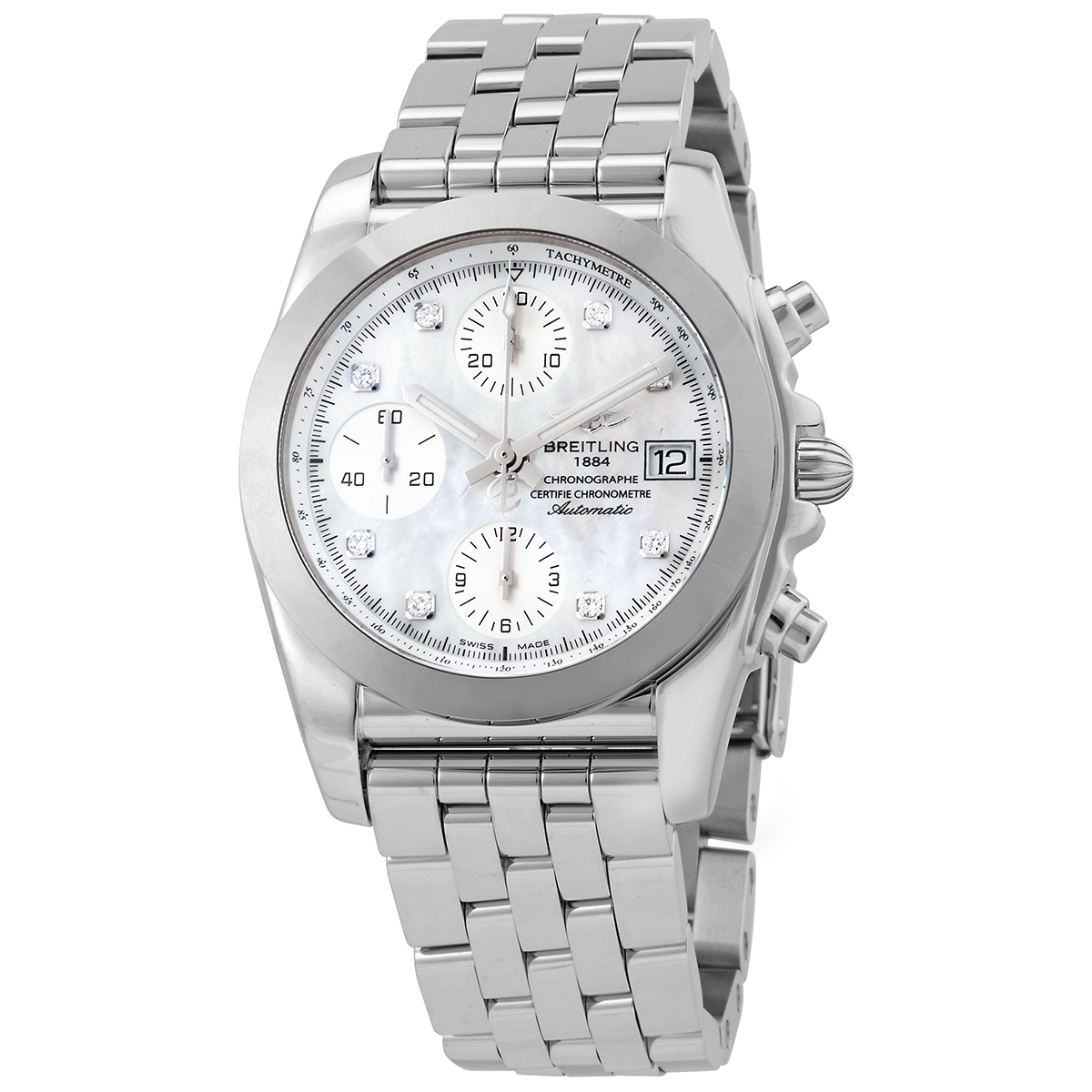 Breitling Chronomat 38 Mother Of Pearl Dial Stainless Steel Men's Watch W1331012/A776SS