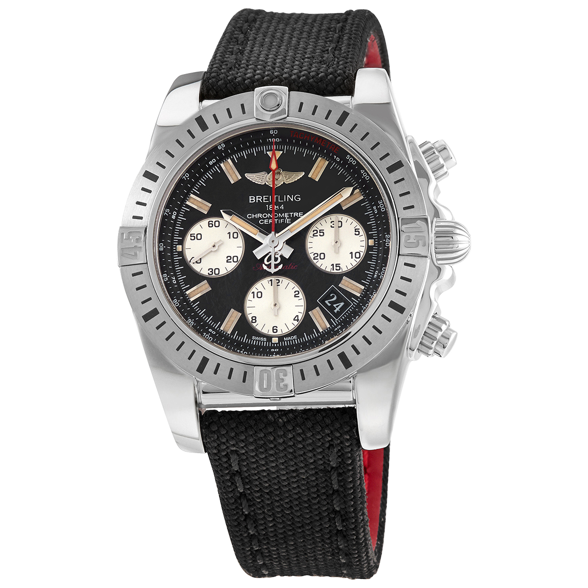 Breitling Chronomat 41 Airborne Chronograph Automatic Chronometer Black Dial Men's Watch AB01442J-BD26-102W-A18D1