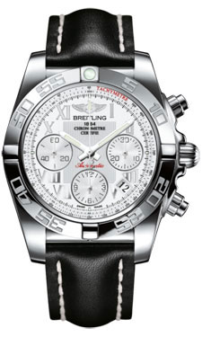 Breitling Chronomat 41 Antarctica White Dial Stainless Steel Men's Watch AB014012/A747BKLD