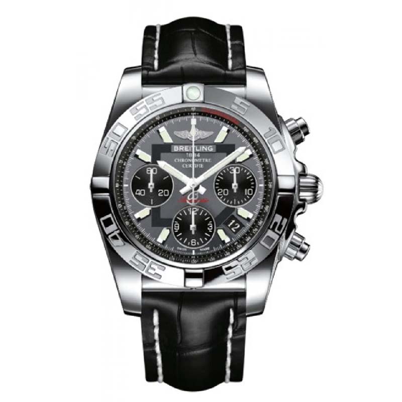 Breitling Chronomat 41 Black Dial Stainless Steel Men's Watch AB014012/BA52BKCT