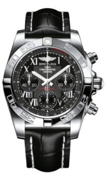 Breitling Chronomat 41 Black Dial Stainless Steel Men's Watch AB014012/BC04BKCT