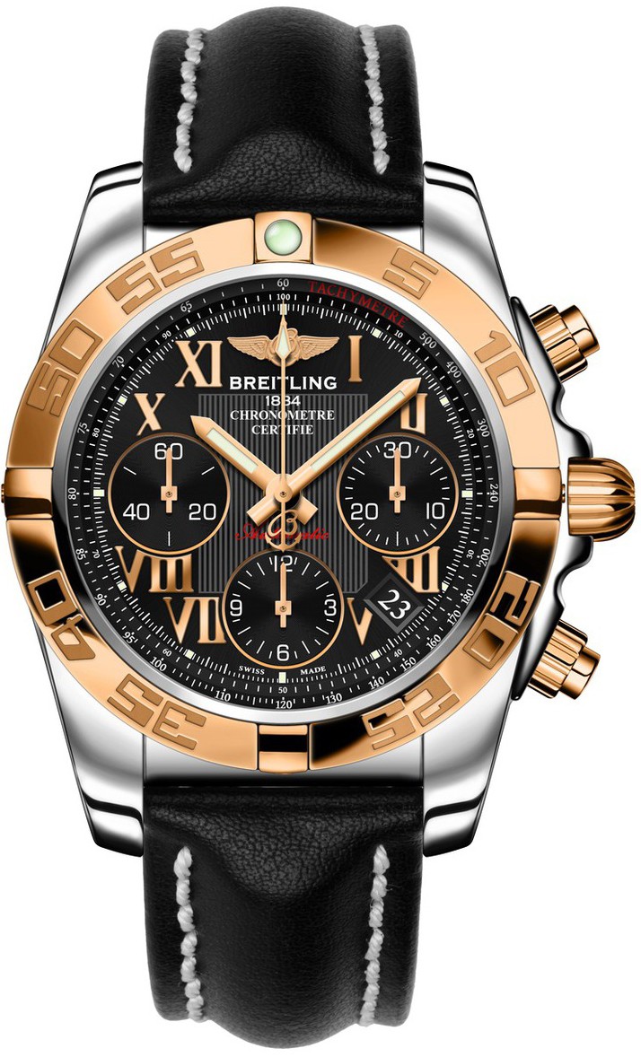 Breitling Chronomat 41 Black Dial Two-tone Automatic Men's Watch CB014012/BC08BKLD