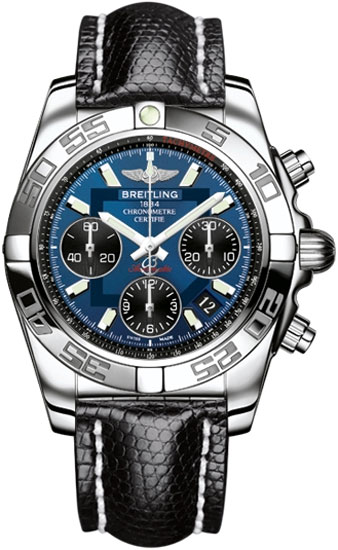 Breitling Chronomat 41 Blue Dial Stainless Steel Men's Watch AB014012/C830BKSLT