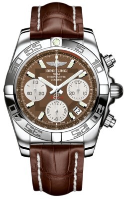 Breitling Chronomat 41 Brown Dial Stainless Steel Men's Watch AB014012/Q583BKCT