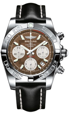 Breitling Chronomat 41 Brown Dial Stainless Steel Men's Watch AB014012/Q583BKLD