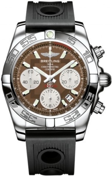 Breitling Chronomat 41 Brown Dial Stainless Steel Men's Watch AB014012/Q583BKOR