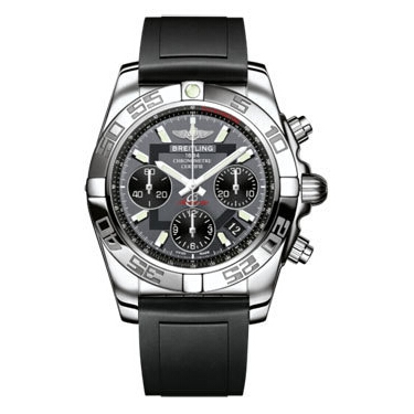 Breitling Chronomat 41 Grey Dial Black Rubber Men's Watch AB014012/F554BKPT3