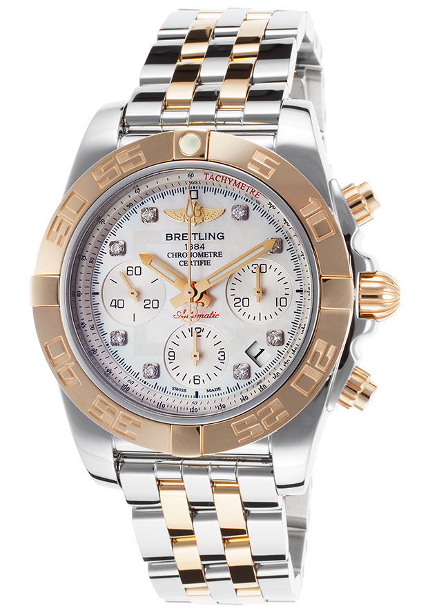 Breitling Chronomat 41 Mother of Pearl Diamond Dial Men's Watch CB014012-A723TT