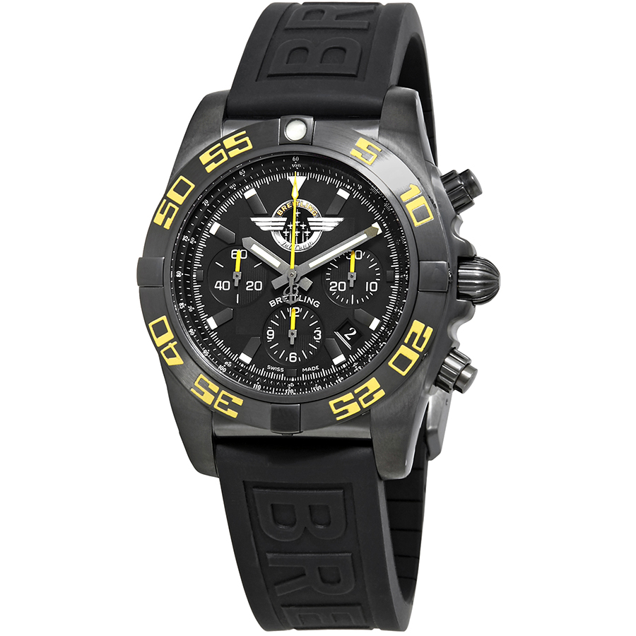 Breitling Chronomat 44 Chronograph Automatic Black Dial Men's Watch MB01109P-BD48-153S
