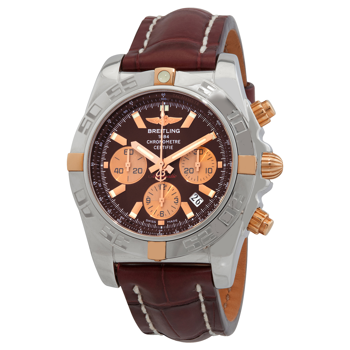 Chronomat 44 Chronograph Automatic Red Dial Men's Watch