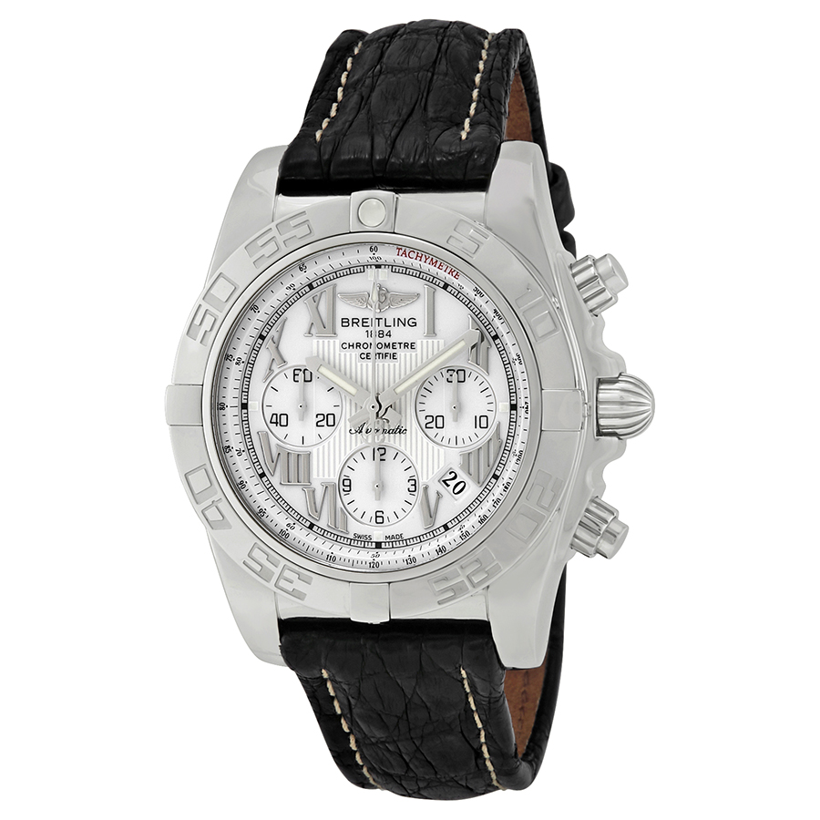 Breitling Chronomat 44 Chronograph Automatic White Dial Men's Watch AB011012/A690